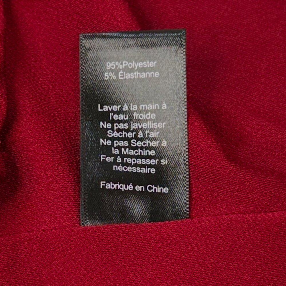 ASTR the Label Shawl Collar Wrap Burgundy Blouse Size X-Small - Picture 5 of 9